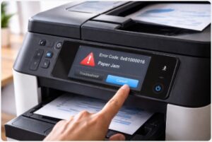 Printer Error Codes - Quick Fix Guide (2026) 4 Printer LCD screen showing printer error codes during printing process