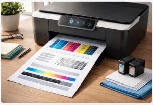 HP Printer Test Page - Quick Guide to Print & Fix Issues 4 HP printer test page showing color blocks and diagnostic patterns