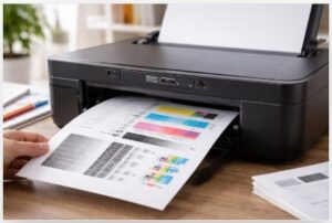 test page not aligned printer output showing shifted text