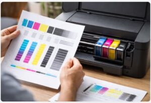 how to check ink levels with a test page color pattern