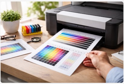 color test page for all printers showing CMYK alignment and color accuracy