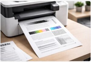 laser printer test page used to check toner and print quality