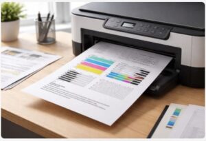 Printer print a self test page for diagnostic and troubleshooting