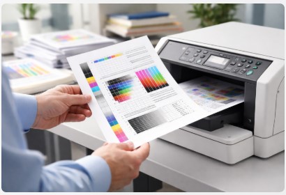 why print test page before big jobs to check print quality